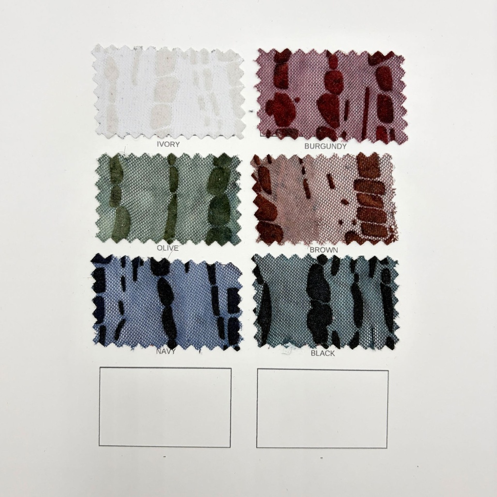 Bones Flocked Mesh - Carta de colores
