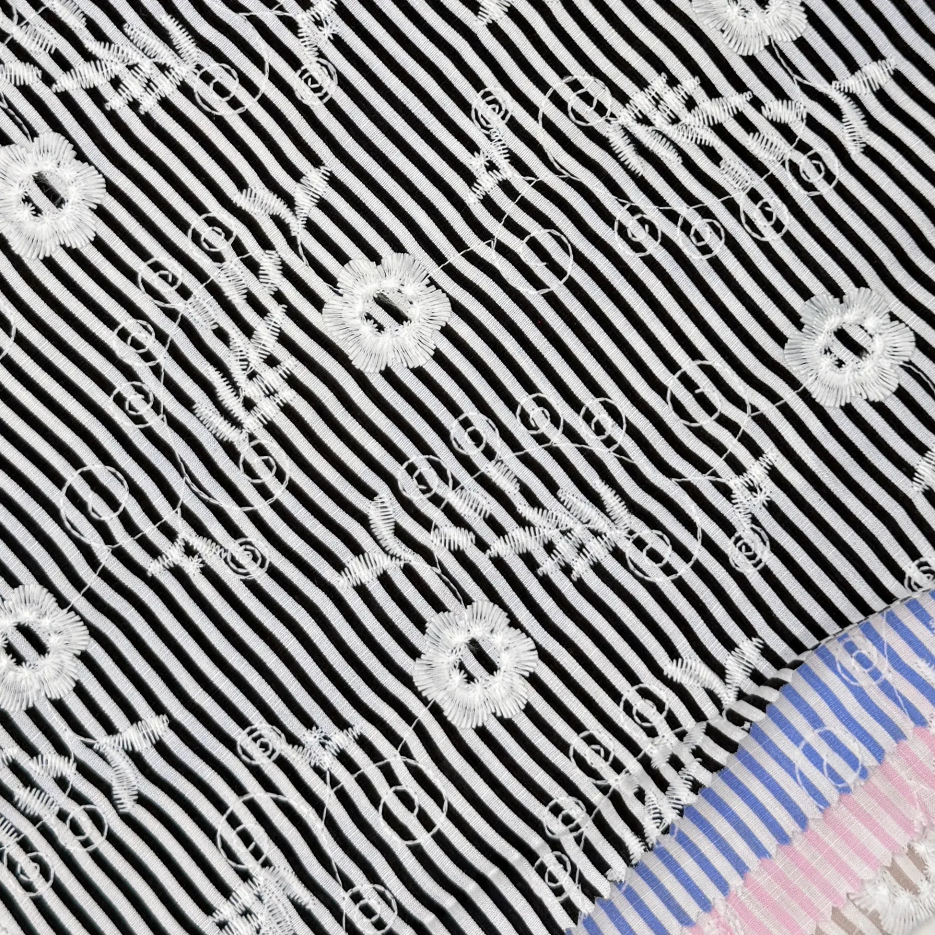 Florence Striped Embroidered