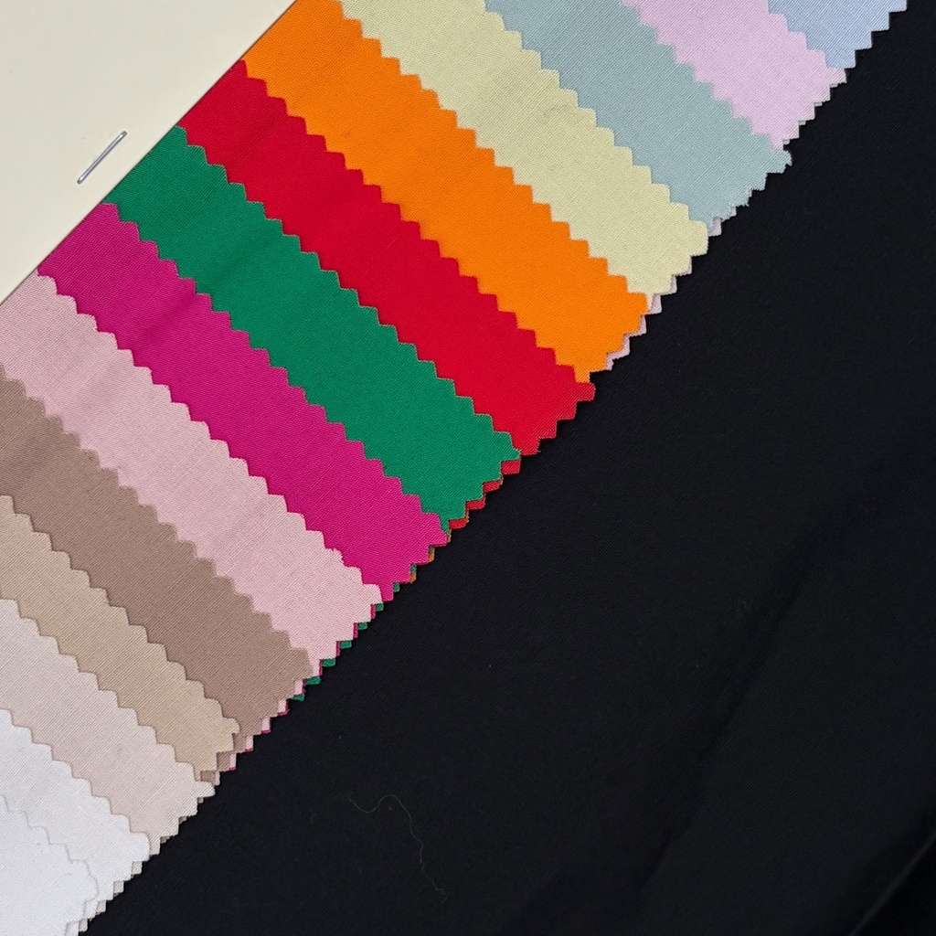 Cotton Stretch Poplin (Black)