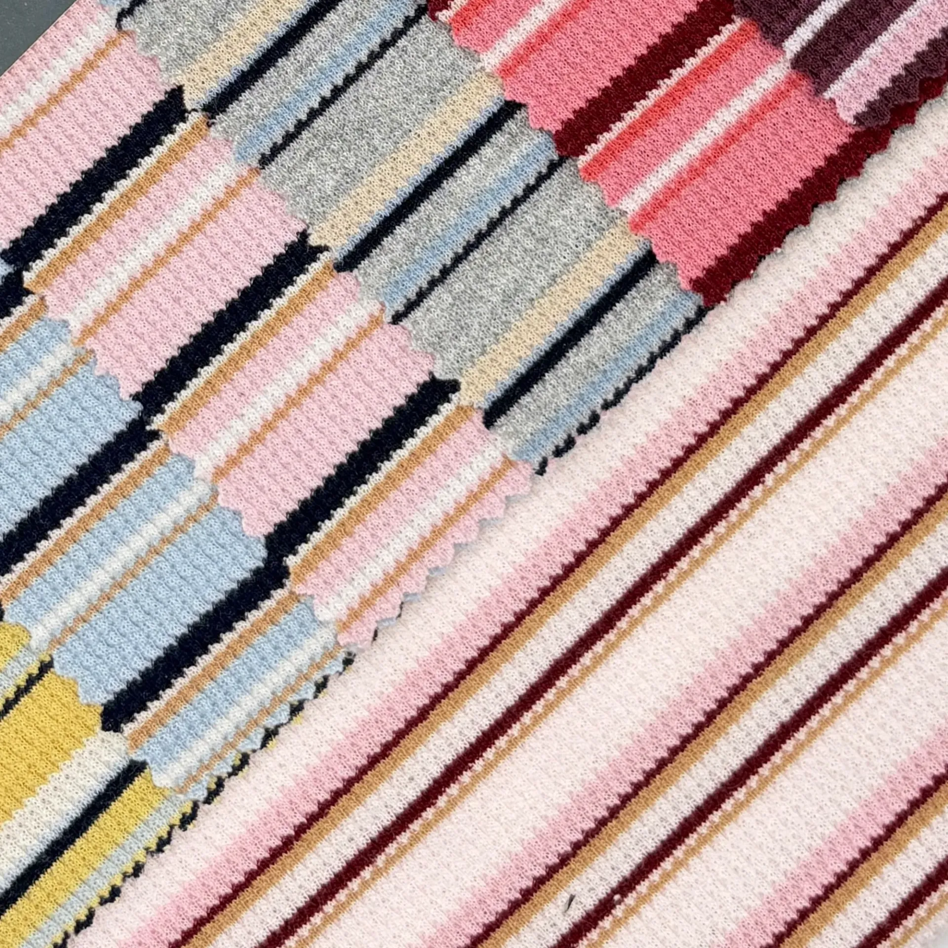 Sunset Thermal Stripe (Baby Blue)