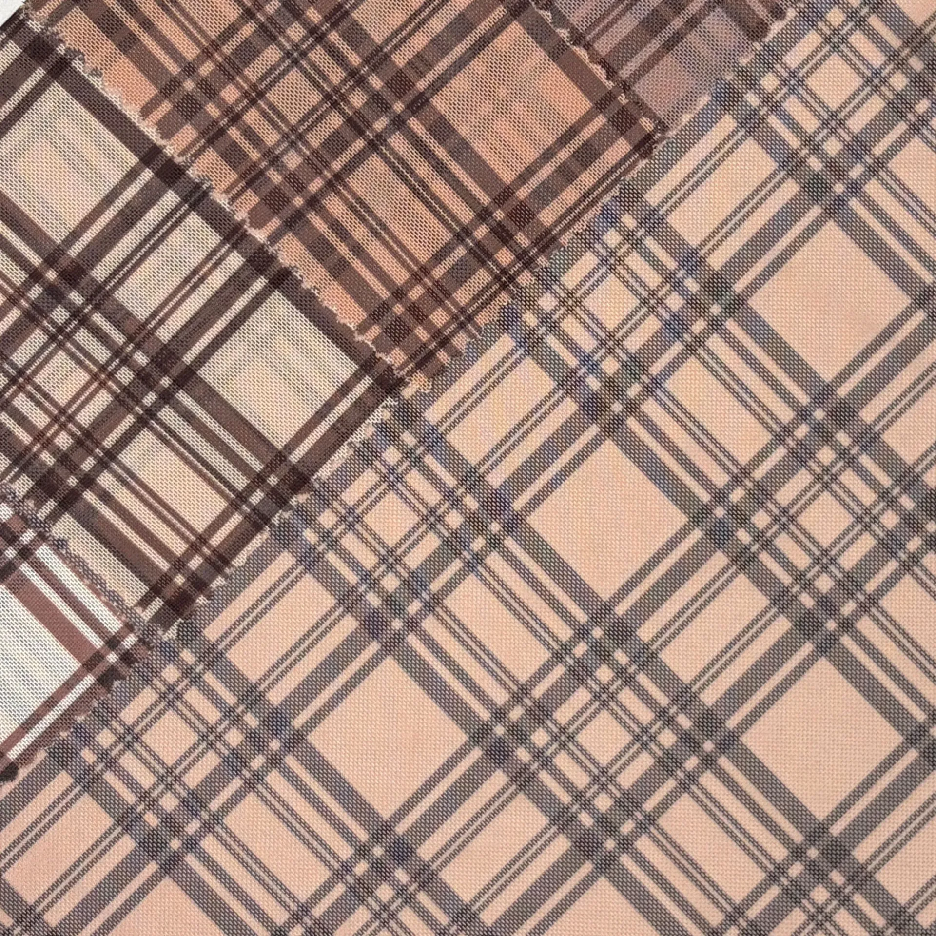 Geo Plaid Mesh (Nude)