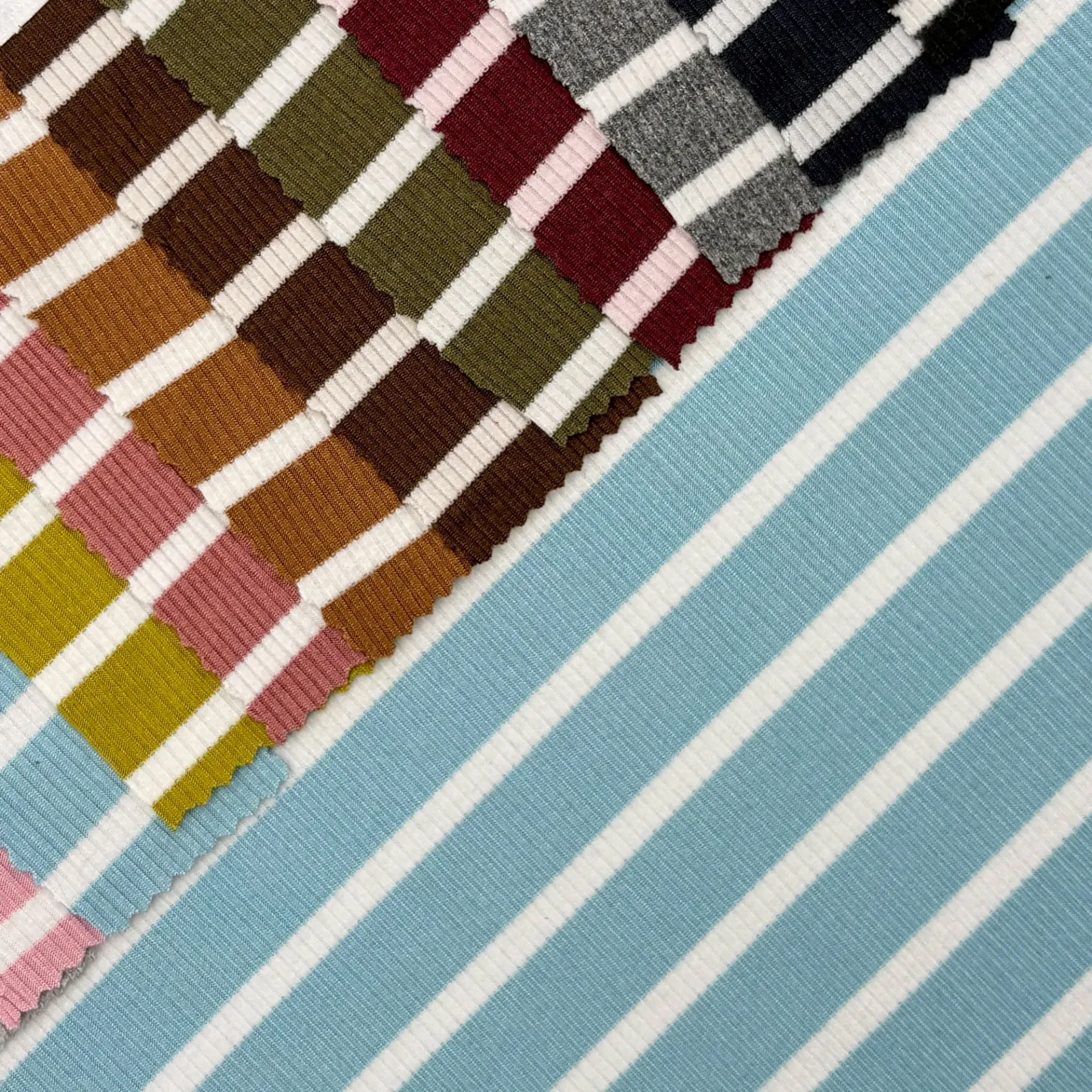 Celeste Rib Stripe